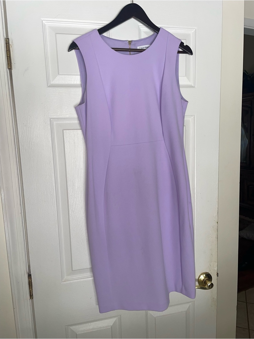 NWOT Calvin Klein Sleeveless Sheath Dress in Lavender - 12